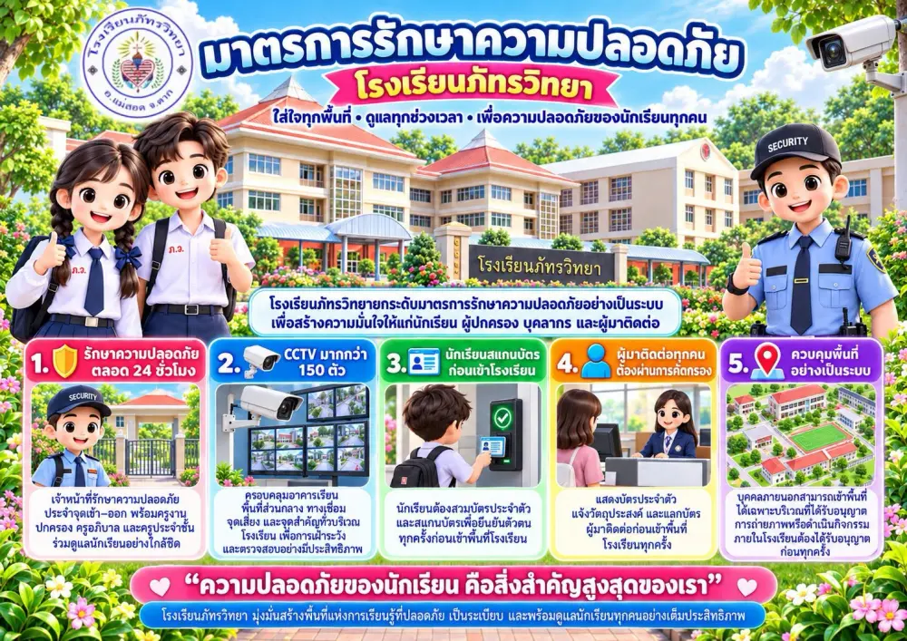 🛡️ โรงเรียนภัทรวิทยา ยกระดับมาตรการรักษาความปลอดภัยอย่างเป็นระบบ