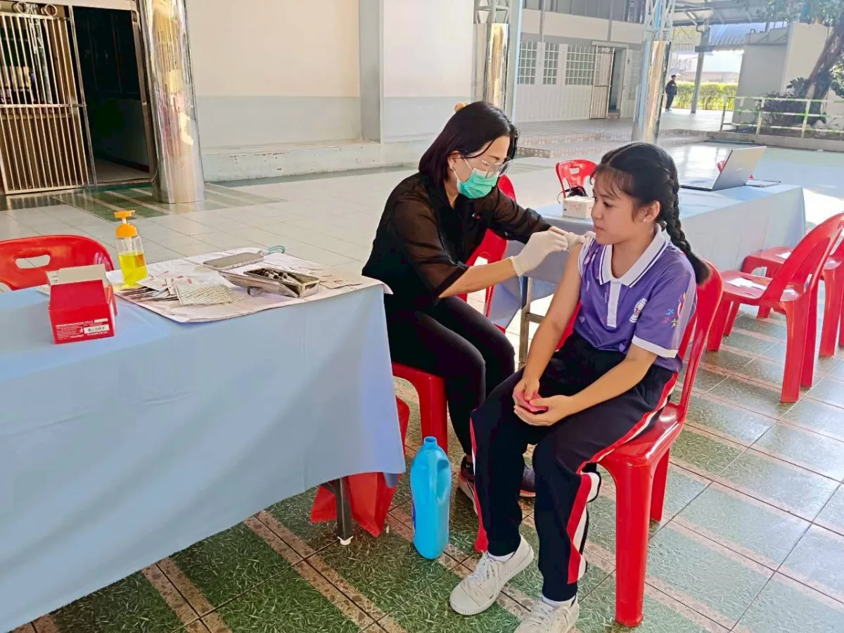 ฉีดวัคซีนป้องกันมะเร็งปากมดลูก (HPV) ให้แก่นักเรียนหญิงระดับชั้นประถมศึกษาปีที่ 5 ประจำปีการศึกษา 2568