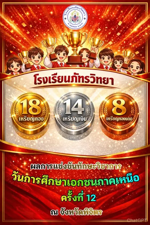 โรงเรียนภัทรวิทยา โชว์ศักยภาพทางวิชาการ คว้า 18 เหรียญทอง งานวันการศึกษาเอกชนภาคเหนือ ครั้งที่ 12