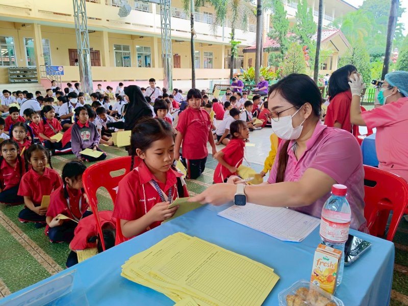 ตรวจสุขภาพเบื้องต้นให้กับนักเรียน ประจำปีการศึกษา 2568